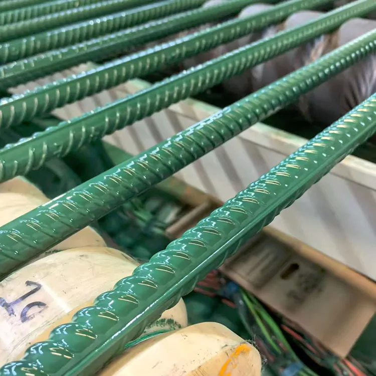 Belagte finvalsede gjengede stålstenger